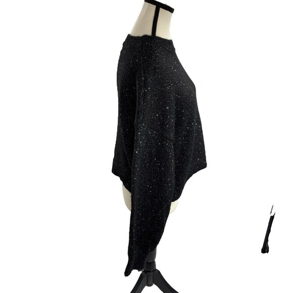 Madden NYC Womens Size L Sweater Black Long Sleeve Wool Blend Knit Pullover - Picture 3 of 8
